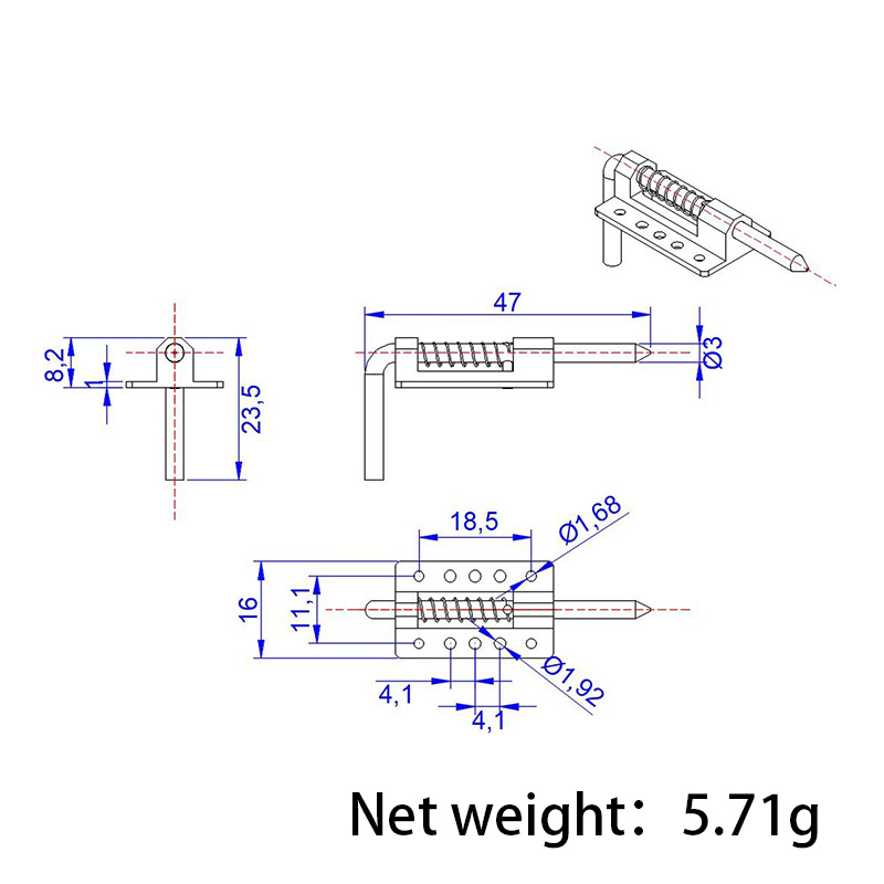 RJX 1pcs Aluminum Canopy Hatch Lock Latches for RC Airplane Cockpit Cover Fixing