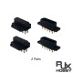 RJXHOBBY 2Pairs MPX10 10Pin Steering Gear Quick Release Connector Multi Wire Servo Extension Plug Male Female 