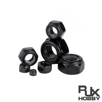 RJX 100pcs black M2 M2.5 M3 M4 Self-Locking Nuts
