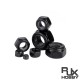RJX 100pcs black M2 M2.5 M3 M4 Self-Locking Nuts