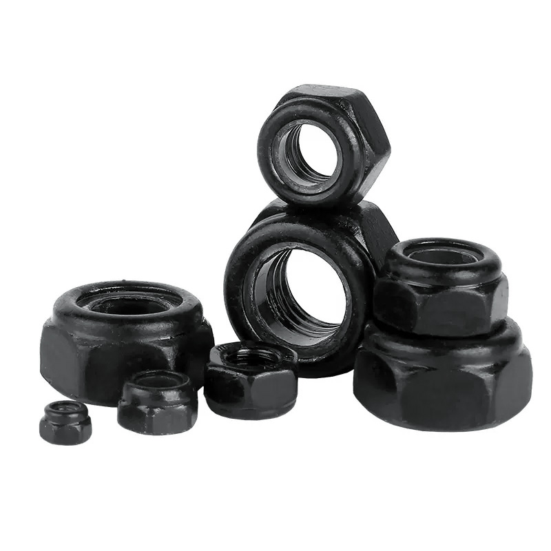 RJX 100pcs black M2 M2.5 M3 M4 Self-Locking Nuts
