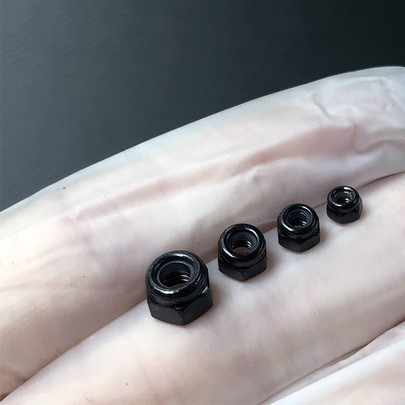 RJX 100pcs black M2 M2.5 M3 M4 Self-Locking Nuts