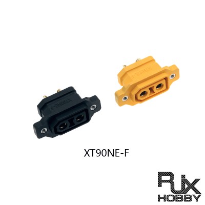 RJX 5pcs Amass XT90NE-F 4.5mm female head gold-plated aircraft model connector with M2.5 nut and plate inner fixed seat