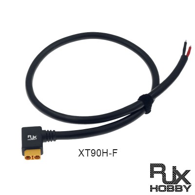 RJX 1pcs XT90 Right Angle RC Lipo Battery Power Extention Cable