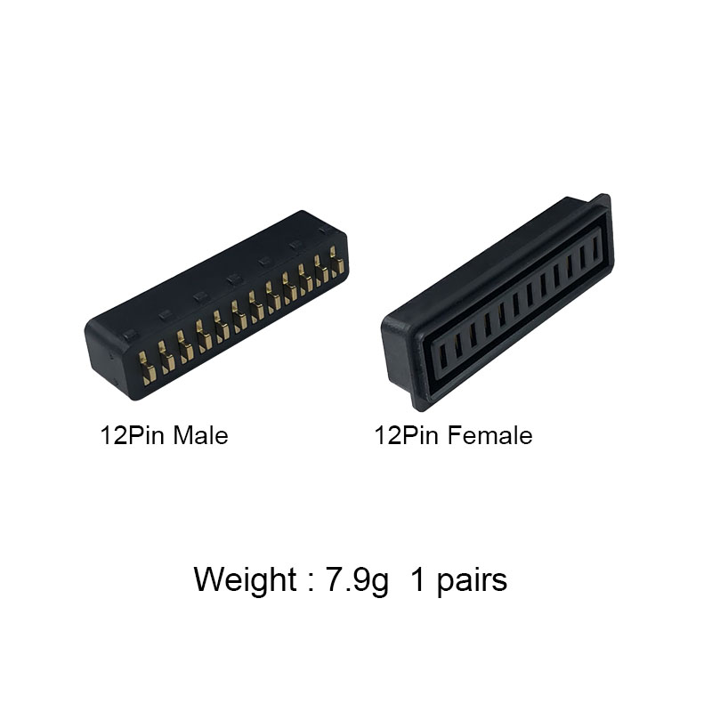 RJX 2Pairs 100A 12Pin For Drone Battery Connector Pitch 2.7mm Holder Clip Slot Contact Male Female plug TB50.55