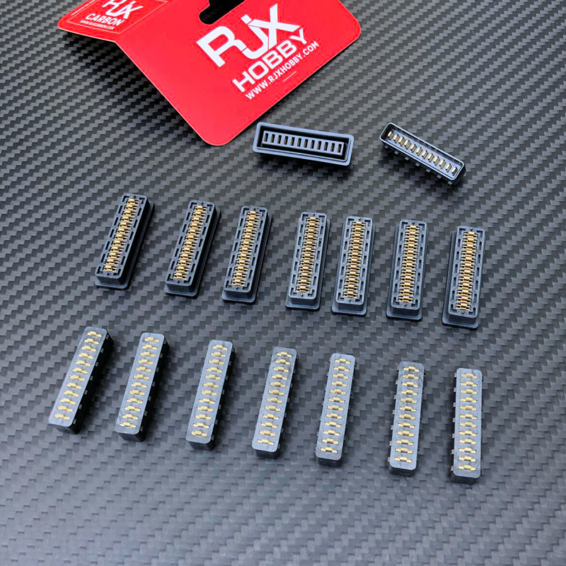 RJX 2Pairs 100A 12Pin For Drone Battery Connector Pitch 2.7mm Holder Clip Slot Contact Male Female plug TB50.55