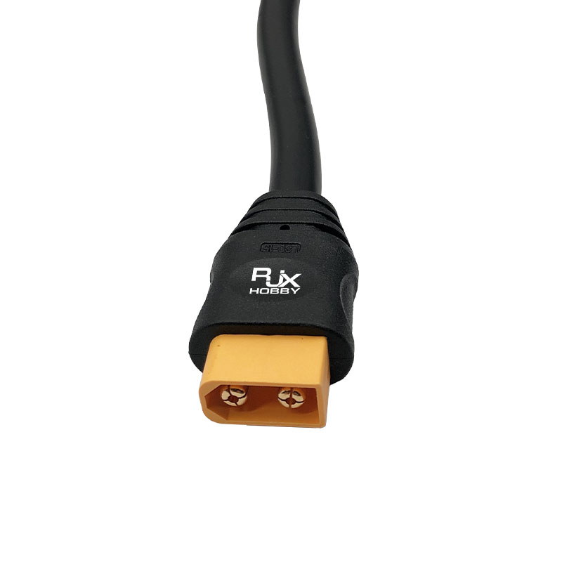 RJX 1pcs XT60H-M Male Plug 80cm Outdoor Power Brass Gold-plated Drone Connector Cable LSD-15