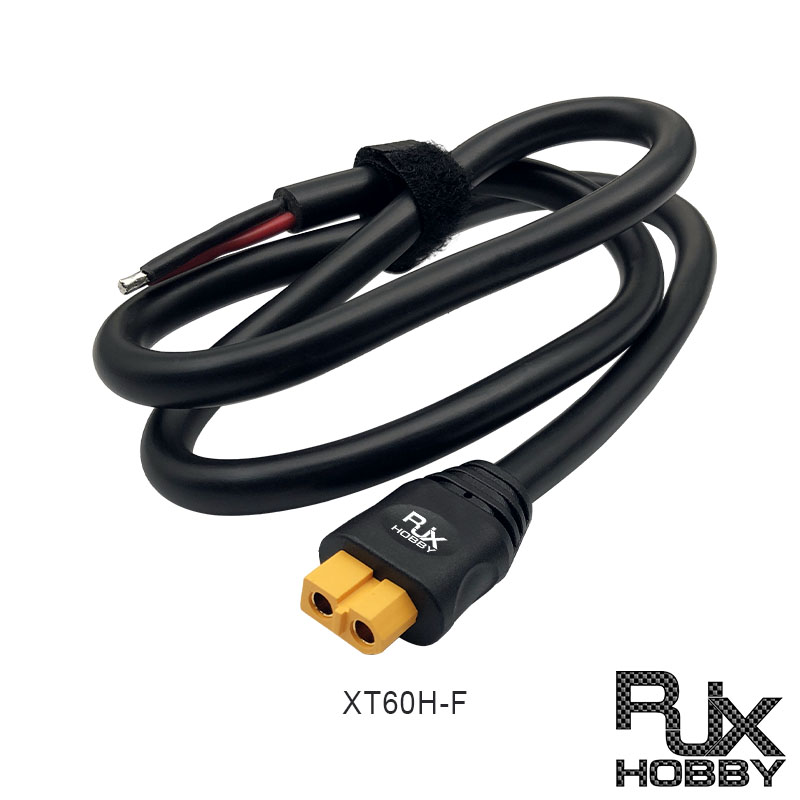 RJX 1pcs XT60H-F Female Plug 80cm Outdoor Power Brass Gold-plated Drone Connector Cable  LSD-15