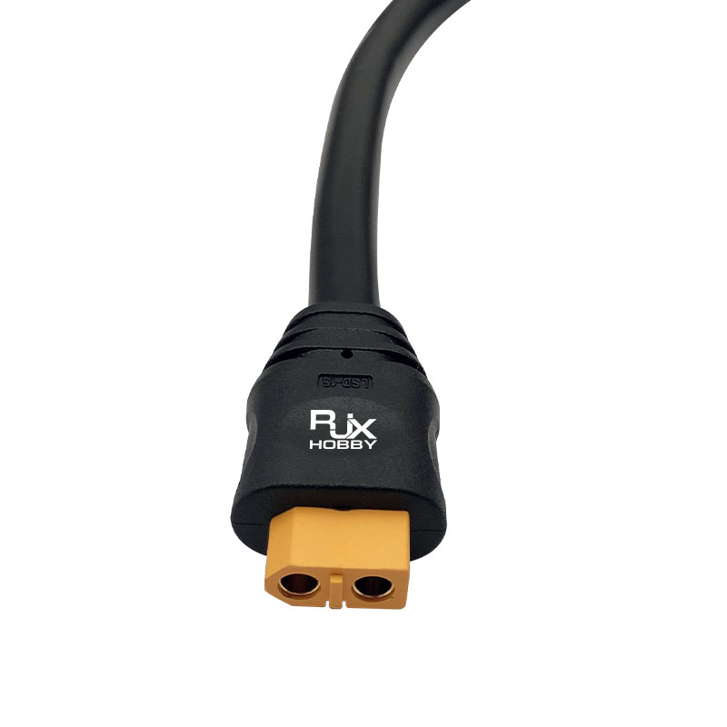 RJX 1pcs XT60H-F Female Plug 80cm Outdoor Power Brass Gold-plated Drone Connector Cable  LSD-15