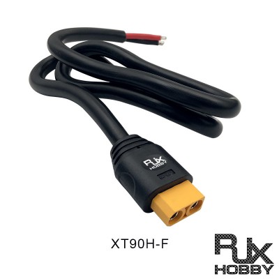 RJX 1pcs XT90H-F Female Plug 80cm Outdoor Power Brass Gold-plated Drone Connector Cable LSD-30