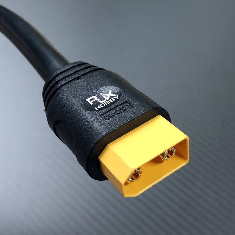 RJX 1pcs XT90H male Plug 80cm Outdoor Power Brass Gold-plated Drone Connector Cable LSD-50 with Plug Fixed Seat Mounting