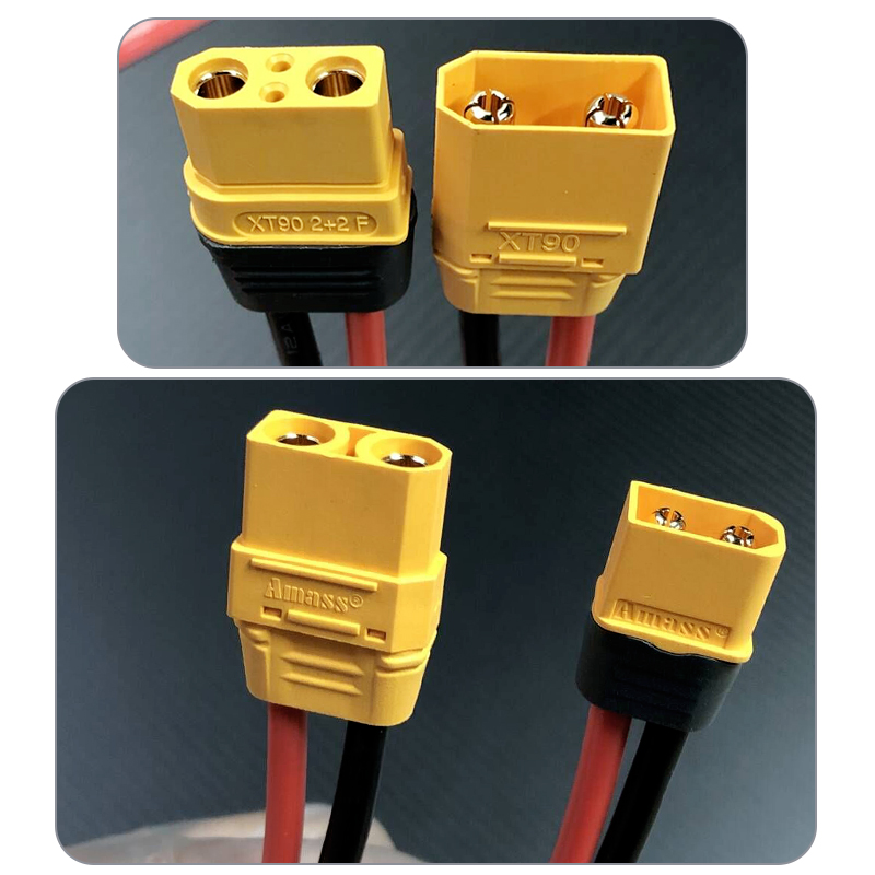 RJXHOBBY XT90I XT90(2+2) female to XT90 male 12AWG 15cm Extension Cable Wire 