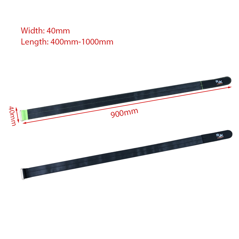 RJXHOBBY 1pcs 40mm Width Kevlar Battery Strap Kevlar Stitching Rubber Grip and Zinc Alloy Seamless Buckle (Length: 400-1000mm)