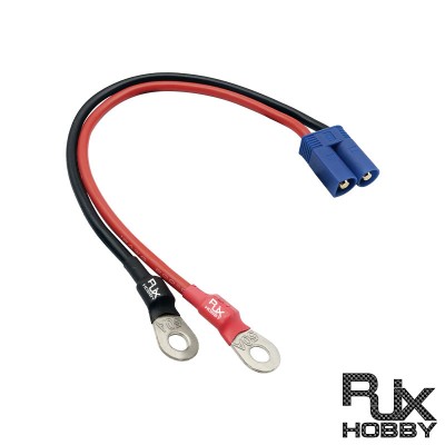 RJX 1pcs EC5 Male to 6mm O Ring Terminal Charger Lead Cable 12AWG 20cm For Battery Wire Terminal