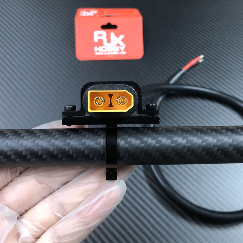 RJX 1pcs XT90 Plug Fixed Seat Mounting 20mm Tube Clamp Support Clip Connecting Part