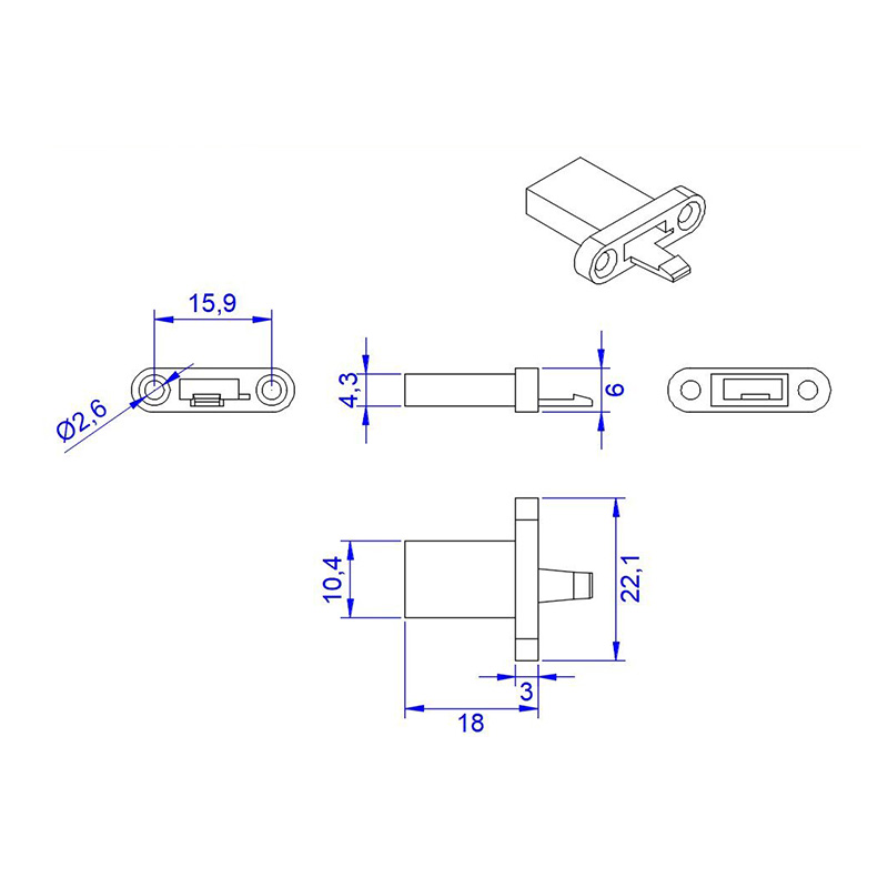 RJX Servo connector bracket