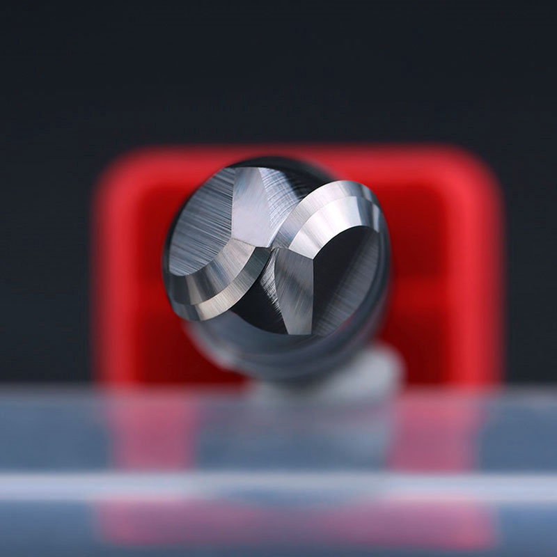 RJX 1pcs R0.5-R10  55 ° 2 Flute  tungsten steel Carbide Ball nose Cutter for Aluminum  CNC Center Machining Milling Tool