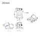 RJX 1pcs 20mm 25mm 30mm Quick Release Tripod Aluminum Tilt Fixed Seat Landing Gear Connector