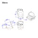 RJX 1pcs 20mm 25mm 30mm Quick Release Tripod Aluminum Tilt Fixed Seat Landing Gear Connector