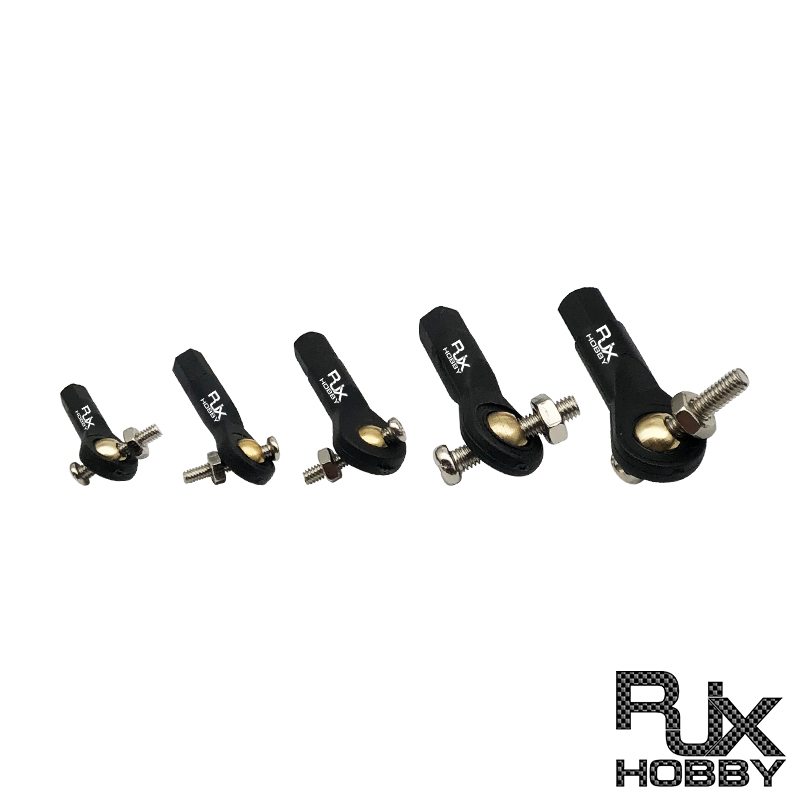 RJXHOBBY 10pcs M2 M2.5 M3 Lever Steering Linkage Tie Rod End Ball Head End with Screws and Nut for RC Airplane Boat Car Parts