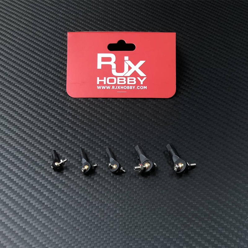RJXHOBBY 10pcs M2 M2.5 M3 Lever Steering Linkage Tie Rod End Ball Head End with Screws and Nut for RC Airplane Boat Car Parts