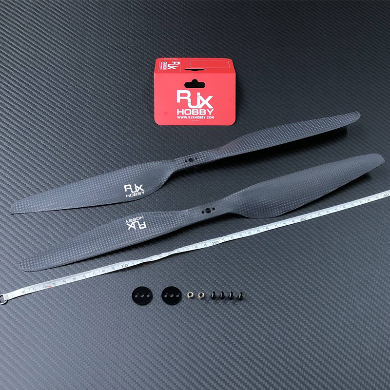 RJX 1pair 16x5.4 / 17x5.8 / 17x7.5 / 18x6.1 / 19x5.7 / 20x6 / 21x6.3 / 22x6.6 inch carbon fiber propeller for UAV