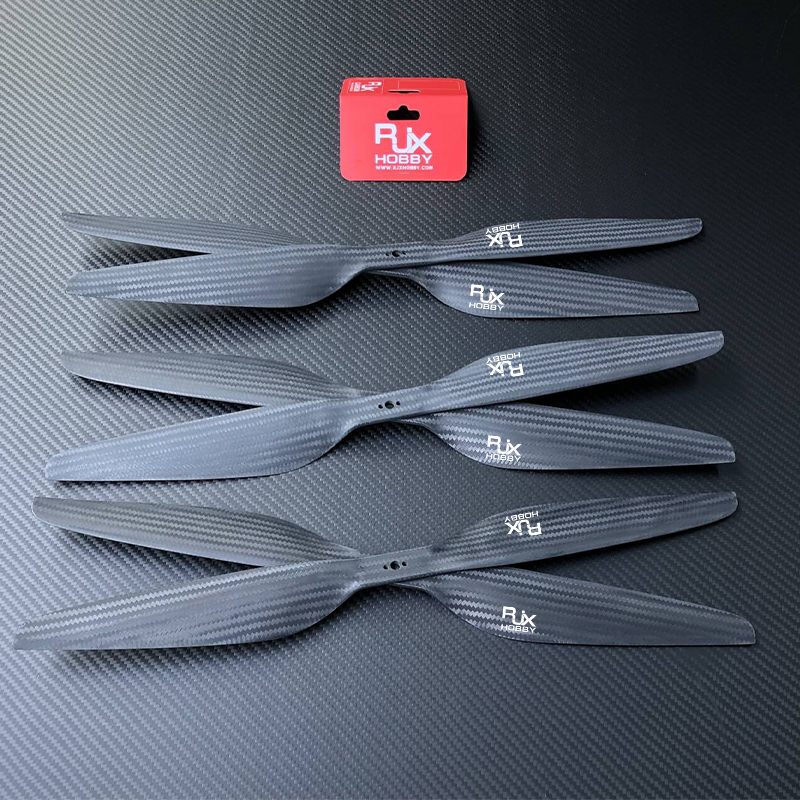 RJX 1pair 16x5.4 / 17x5.8 / 17x7.5 / 18x6.1 / 19x5.7 / 20x6 / 21x6.3 / 22x6.6 inch carbon fiber propeller for UAV