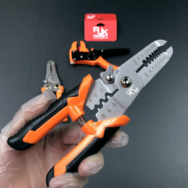 RJXHOBBY Multi-Function 7-inch Electrician Cutter Wire Stripper and Crimping Plier