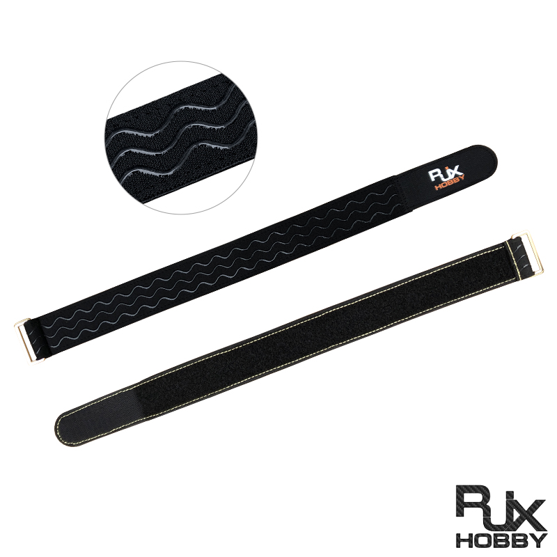 RJX 2pcs 40mm Width Kevlar Stitched Non-Slip Silicone Battery Straps(Length: 400 / 500 / 600 / 700 / 800 / 1000mm)