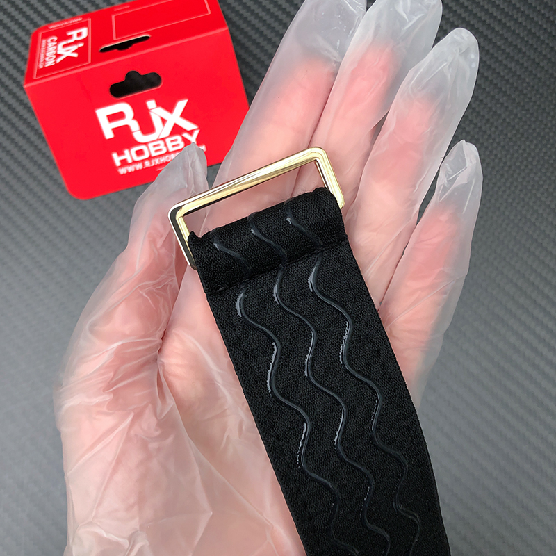 RJX 2pcs 40mm Width Kevlar Stitched Non-Slip Silicone Battery Straps(Length: 400 / 500 / 600 / 700 / 800 / 1000mm)