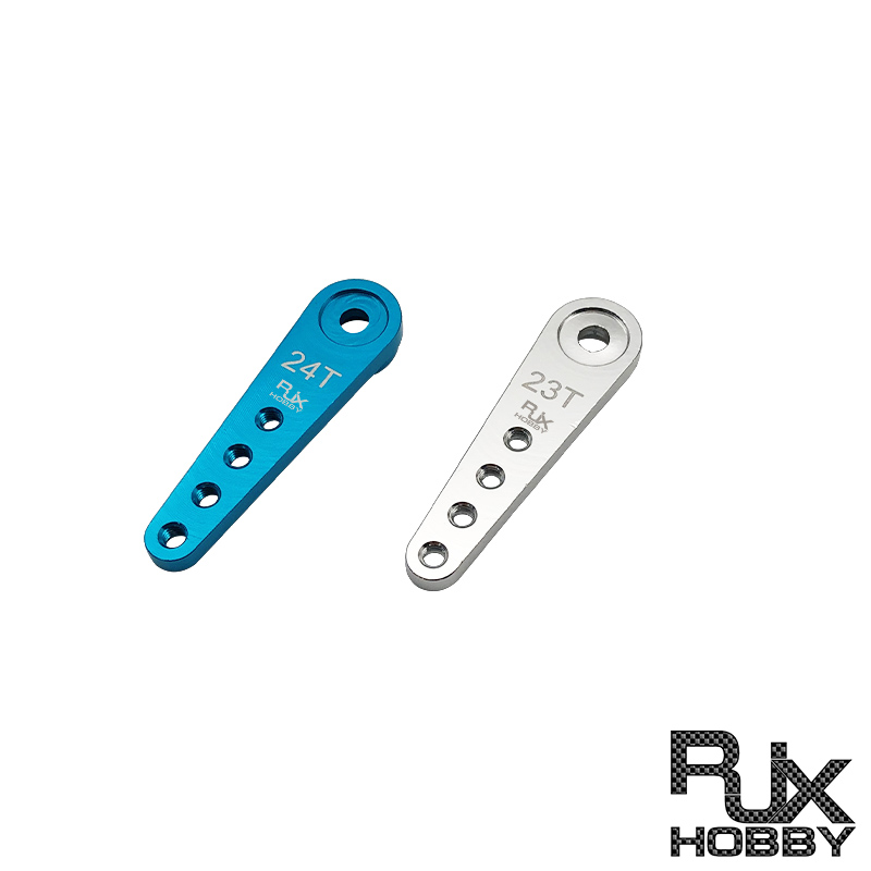 RJXHOBBY 3PCS 23T/24T Metal Servo Arm Horn Reinforced Rudder Arm Steering Gear Rocker for HITEC/JR RC Parts