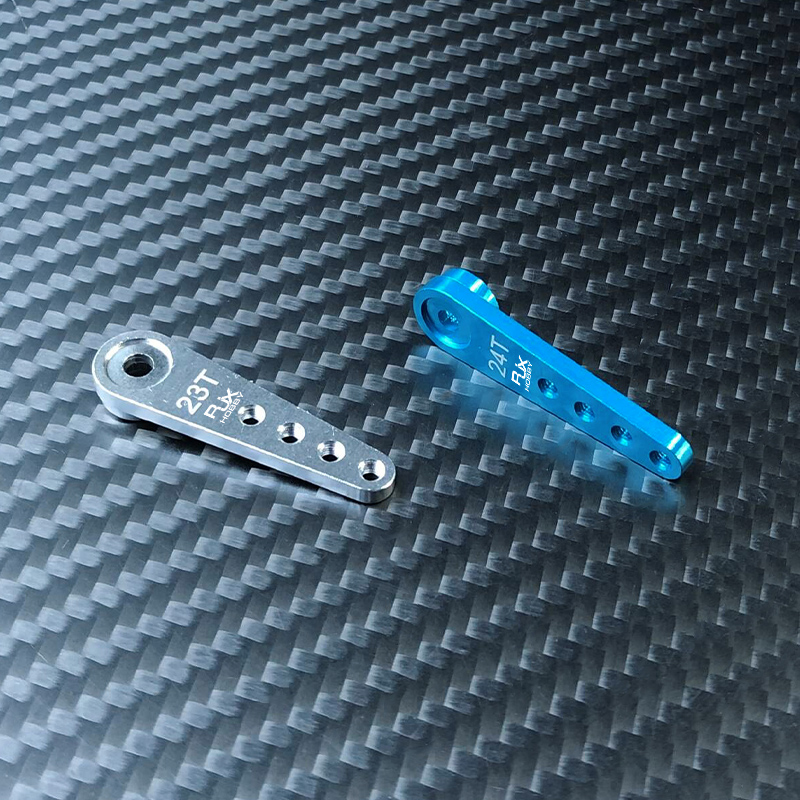 RJXHOBBY 3PCS 23T/24T Metal Servo Arm Horn Reinforced Rudder Arm Steering Gear Rocker for HITEC/JR RC Parts