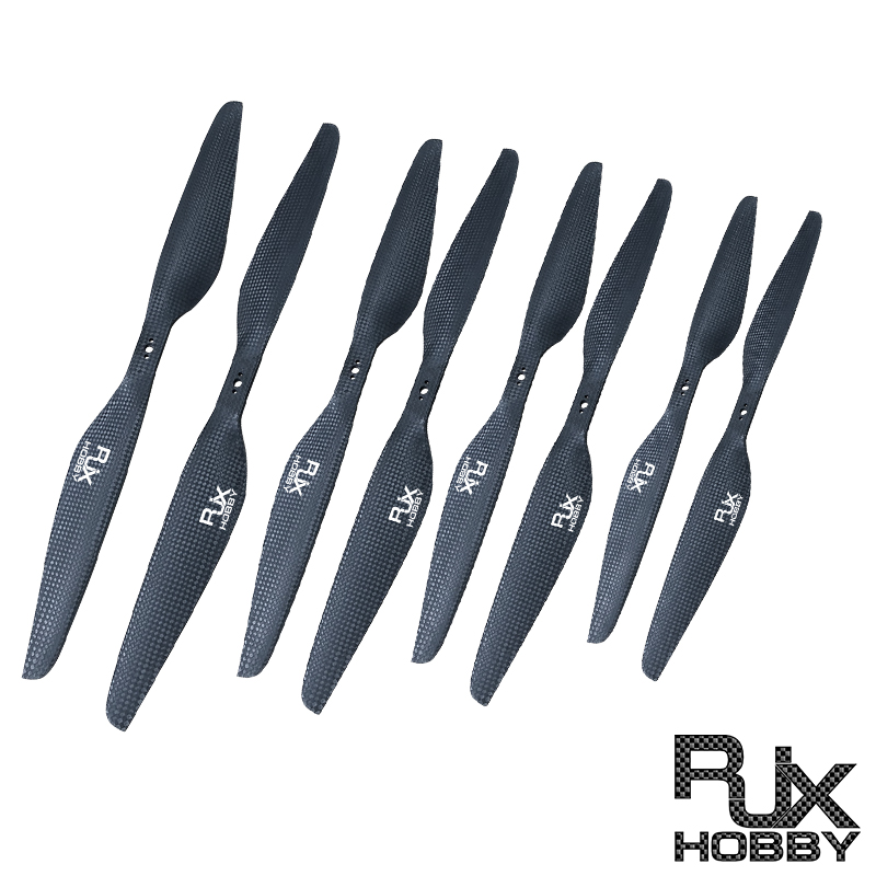 RJX 1pair 16x5.4 / 17x5.8 / 17x7.5 / 18x6.1 / 19x5.7 / 20x6 / 21x6.3 / 22x6.6 inch carbon fiber propeller for UAV
