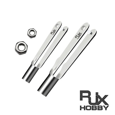 RJXHOBBY 20 PCS M2 M2.5 M3  stainless steel U-shaped Chuck  copper connection rod  for fixed wing RC Airplane