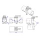 RJXHOBBY 1pcs CNC Aluminium 30mm Tube Arm Folding transverse Connector for Plant Protection UAV Multicopter