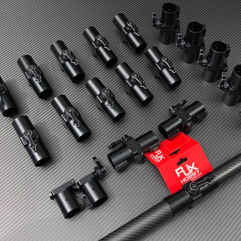 RJXHOBBY 1pcs CNC Aluminium 30mm Tube Arm Folding transverse Connector for Plant Protection UAV Multicopter