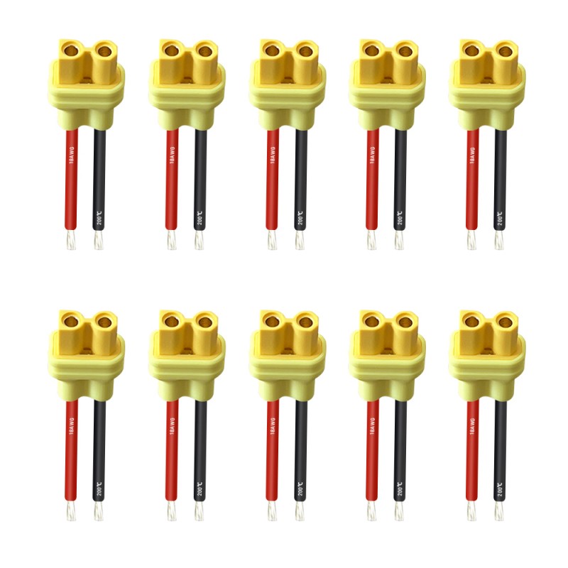 RJXHOBBY XT30U Female Male Connector with 50mm 18AWG Silicone Wire