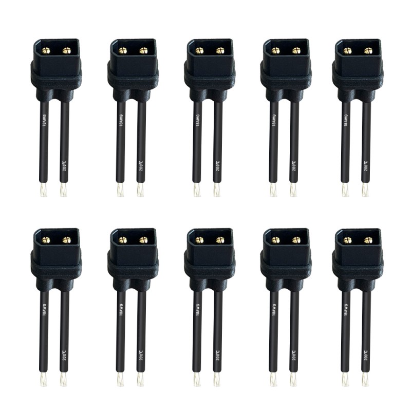 RJXHOBBY XT30U Female Male Connector with 50mm 18AWG Silicone Wire