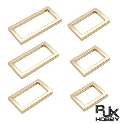 RJX 50pcs right-angle gold zinc alloy Metal battery strap Buckle