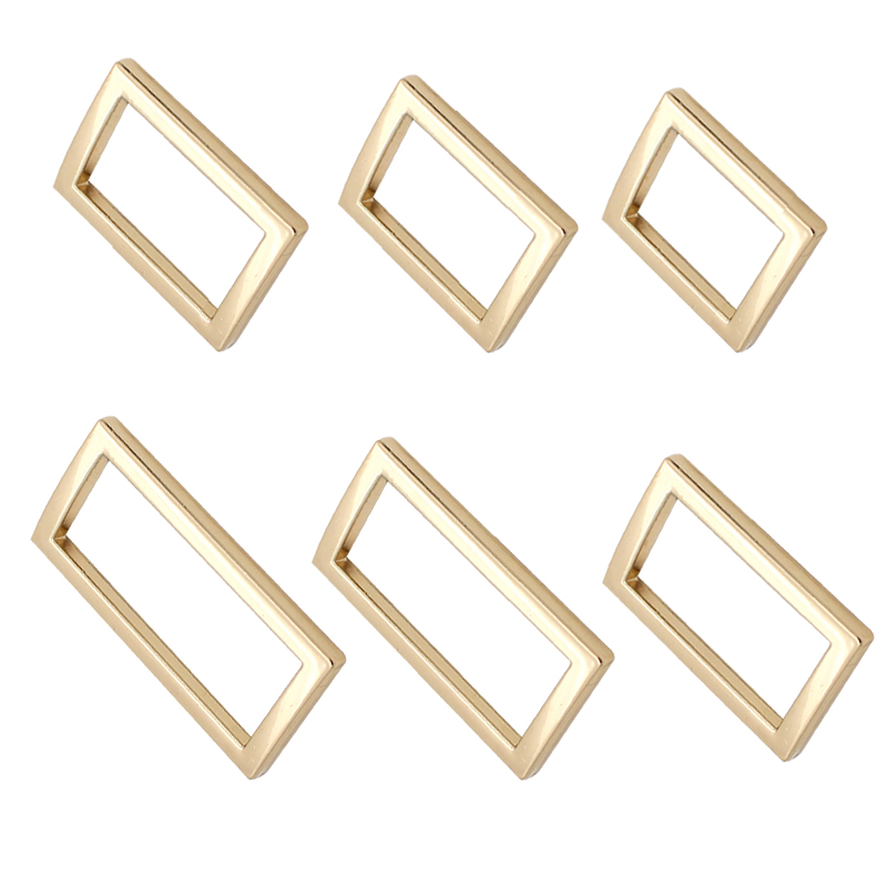 RJX 50pcs right-angle gold zinc alloy Metal battery strap Buckle