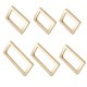 RJX 50pcs right-angle gold zinc alloy Metal battery strap Buckle