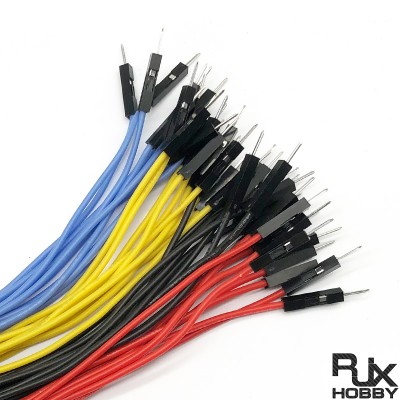 RJXHOBBY 50pcs Female Male silicone DuPont wire 26AWG soft silicone DuPont wire 2.54 soft 1pin Connector