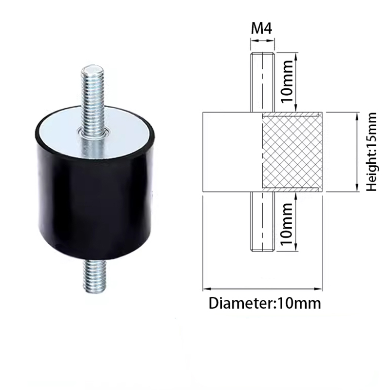 RJXHOBBY 10pcs M3 M4 M5 M6 Car Anti Vibration Rubber Isolator Damper Rubber Bobbin Mount Shock Absorb Mounts