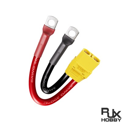 RJXHOBBY 1pcs XT90 Male/Female/ Female Anti Spark to 6.2mm copper nose with 8AWG Cable Mount Connector Plug