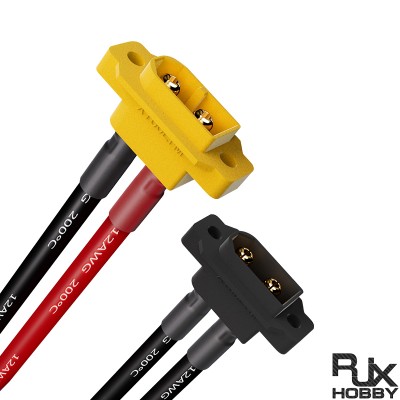RJXHOBBY 1pcs XT60E Male Connector With 12AWG Cable For RC Models Drone