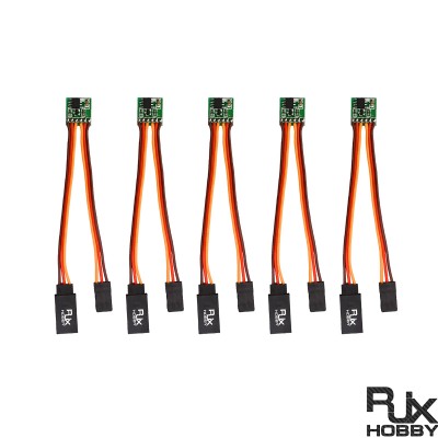 RJX 5pcs Universal Servo Inverter Signal 4-6V 2A Steering Gear Reverser Low Voltage For RC Servo Airplane V-tail