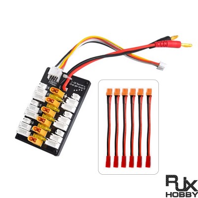 RJX 1pcs 1-3S XT30 Plug Li-Po Battery Parallel Charging Board with XT30 Male To JST Female Cables for IMAX B6 Charger 