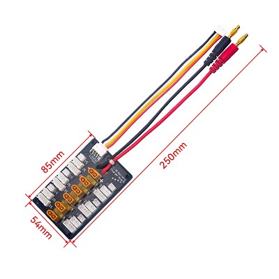 RJX 1pcs 1-3S XT30 Plug Li-Po Battery Parallel Charging Board with XT30 Male To JST Female Cables for IMAX B6 Charger 