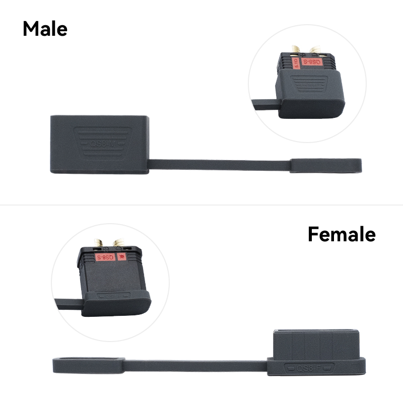 RJX 5pairs QS8 Male Female Plug Waterproof Cap Power Electric Connector Dustproof Cover Protective Shell Housing