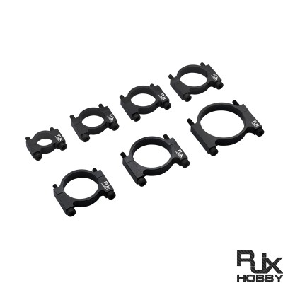 RJX 1pcs 12 16 18 20 22 25 30mm Alloy Tube Clamp Fixture Clip Pipe Bracket for UAV Drone Spare Parts